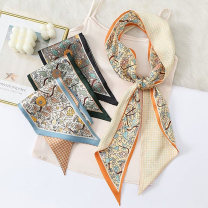 Vintage Floral Long Hairband Scarf