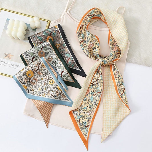 Vintage Floral Long Hairband Scarf