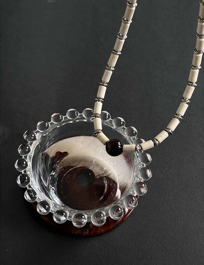 Minimalist White Turquoise Beaded Choker Necklace