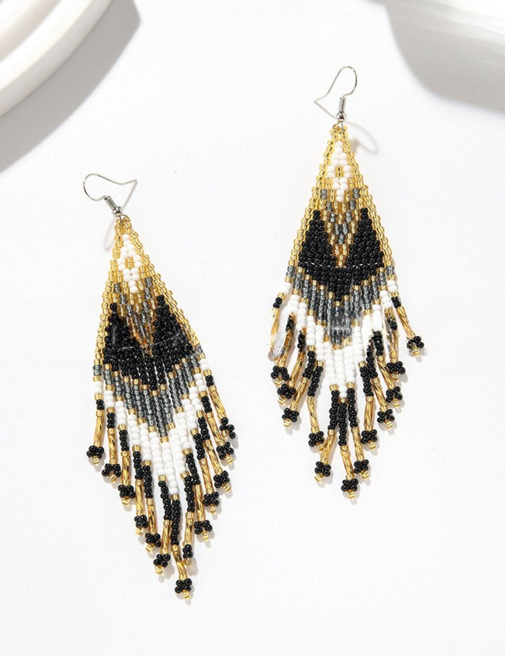 Colorful Tassel Elegant Beads Long Earrings
