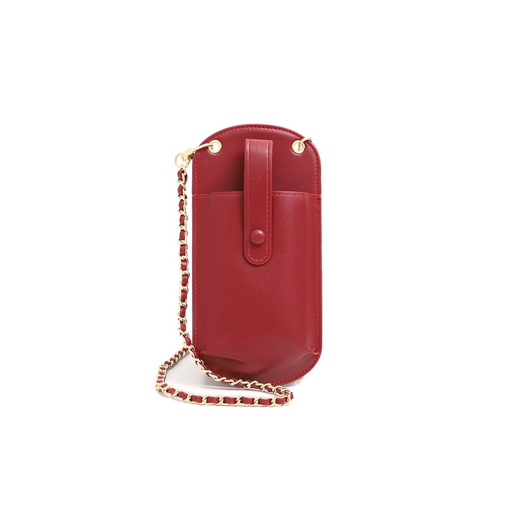 Cute Small PU Leather Chain One Shoulder Cell Phone Crossbody Bag