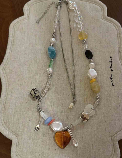 Cute Double-Layer Spicing Beaded Necklace