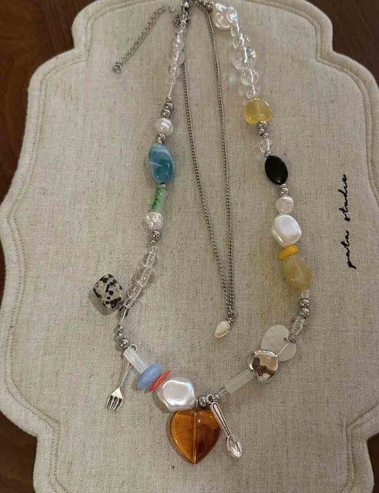 Cute Double-Layer Spicing Beaded Necklace
