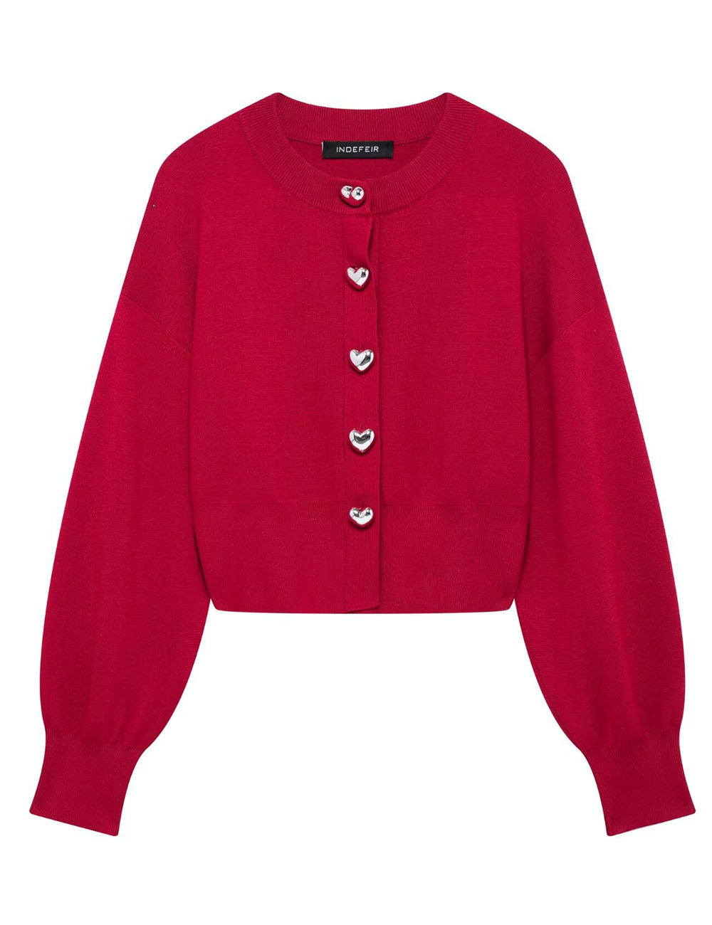 Casual Solid Color Round Neck Knitted Cardigan