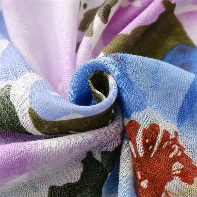 Colorful Cotton Linen Vacation Beach Scarf