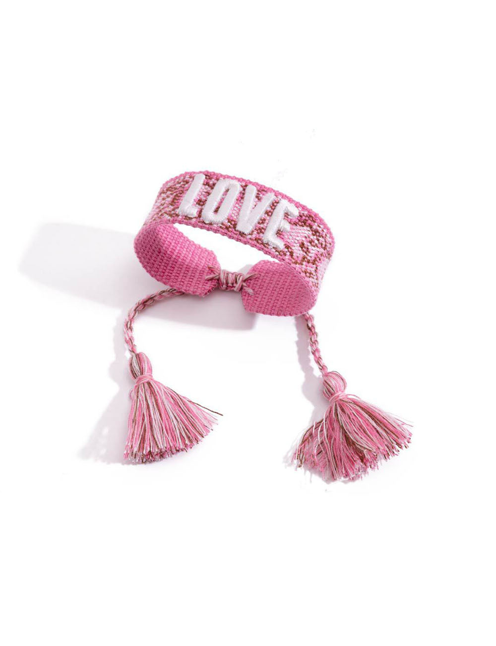 Cute Letter Print Braided Tassel Bracelet