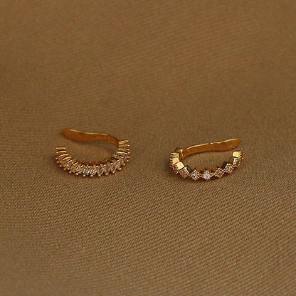 Geometric Diamond Ear Bone Clip Earring