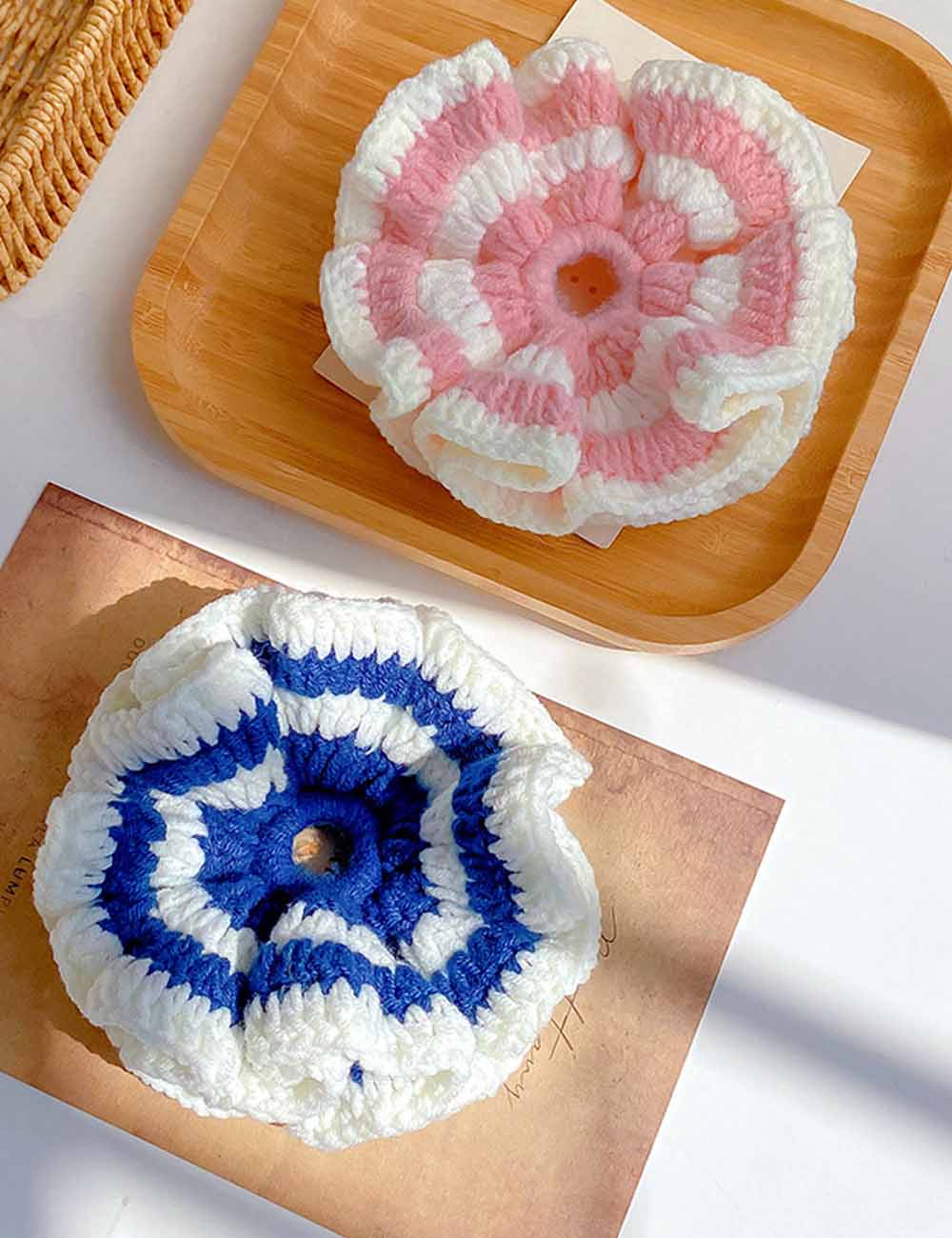 Cute Handmade Crochet Scrunchies Hair Tie