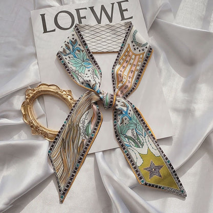 Tarot Pattern Slim Long Hair Scarf