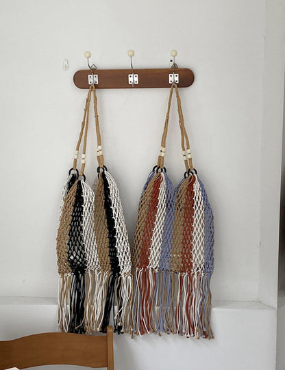Handmade Shoulder Tassel Woven Bag