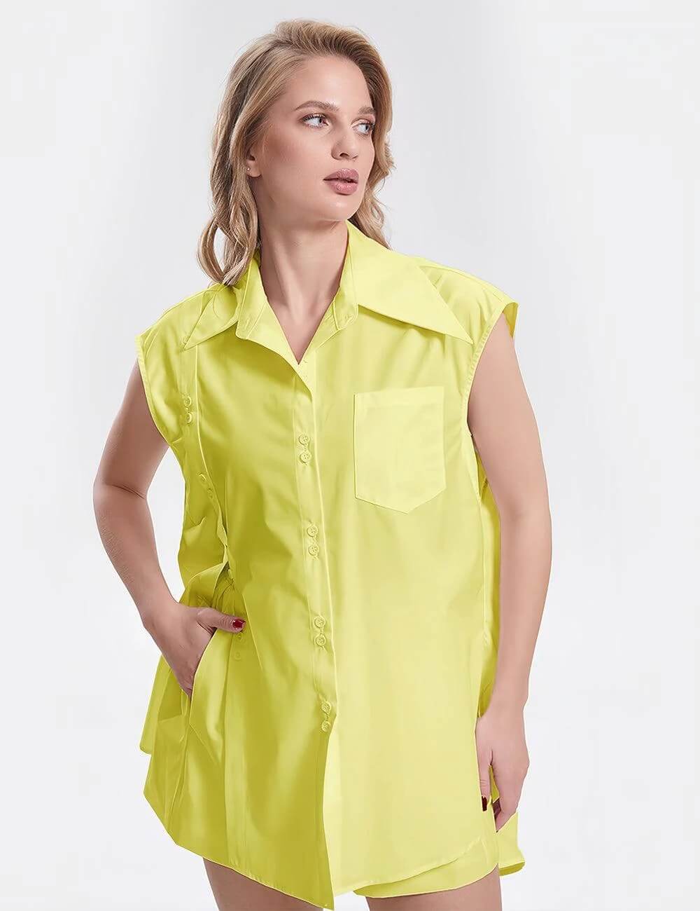 Solid Color Shirts and Shorts Sets