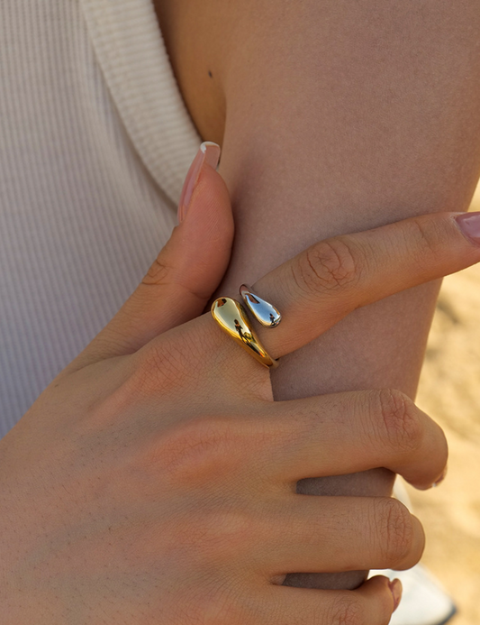 Adjustable Cross Sikmple Ring