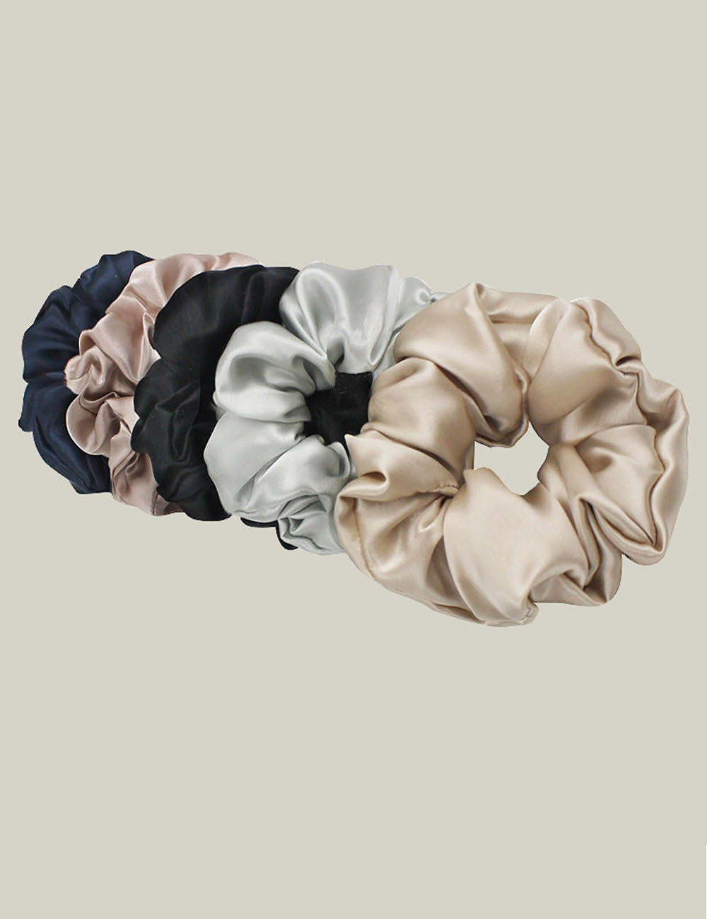 Minimalist Mulberry Silk Solid Color Silk Scrunchies
