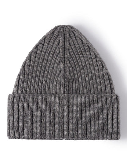Solid Color Warm Knit Beanie