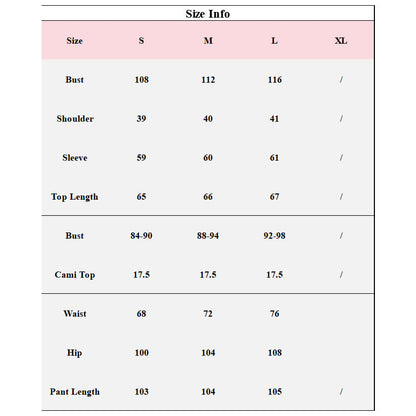 3 Pcs Sexy Print Soft Satin Pajamas Set