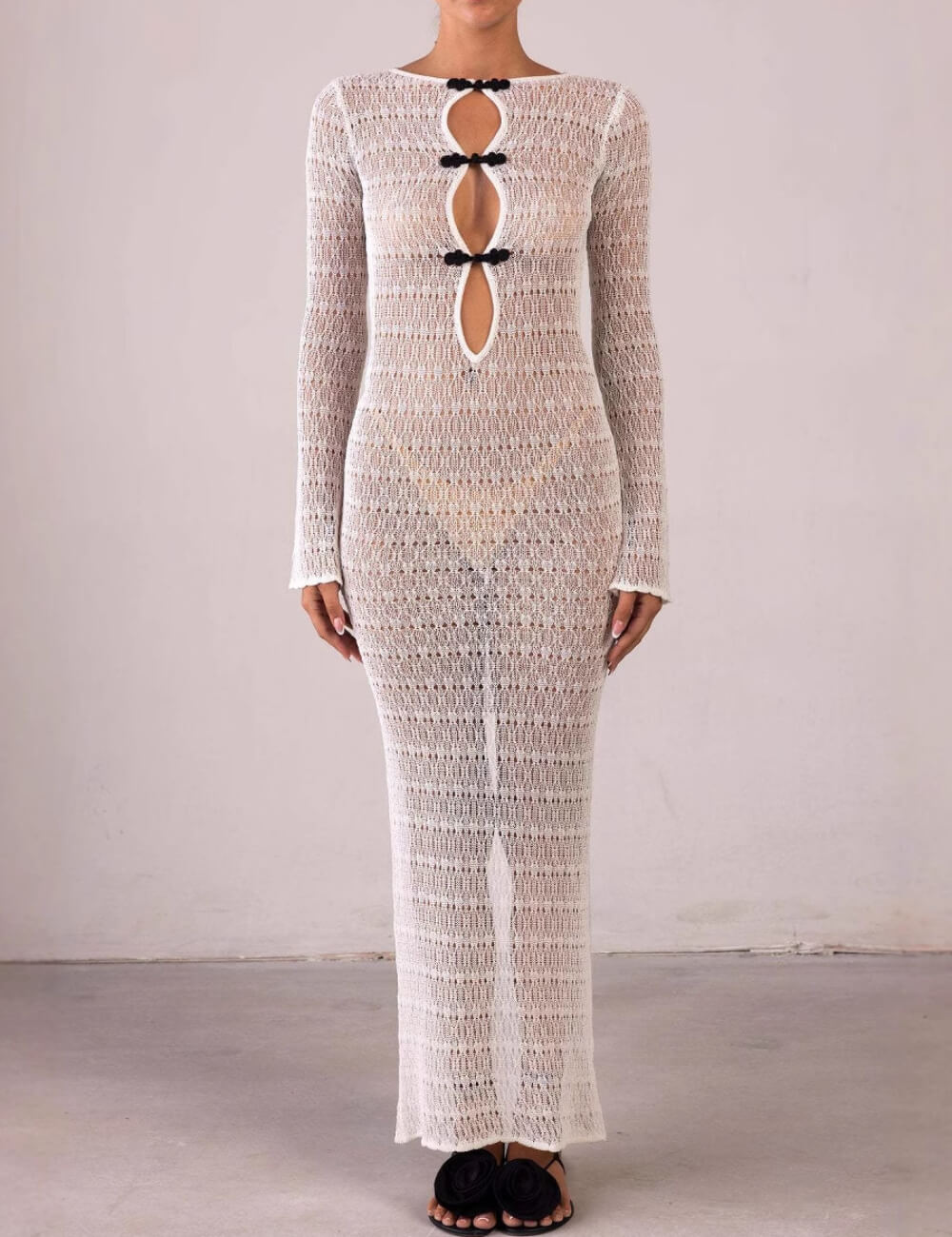 Hollow Out Backless Split Cover Up