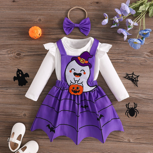 Kids Baby Girls Long Sleeve Romper and Dress Set