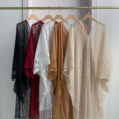 Chal de encaje de verano para mujer, moda estilo bohemio