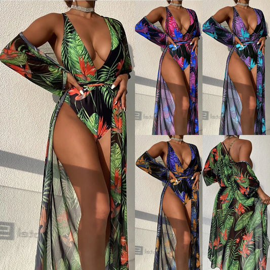 Women Sexy Print Swimwear Suit