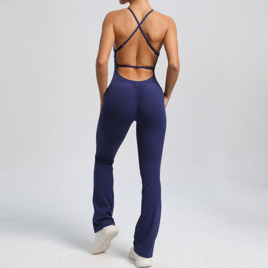 Adjustable Shoulder Strap Women‚Äôs Yoga Jumpsuits Cotton Blend