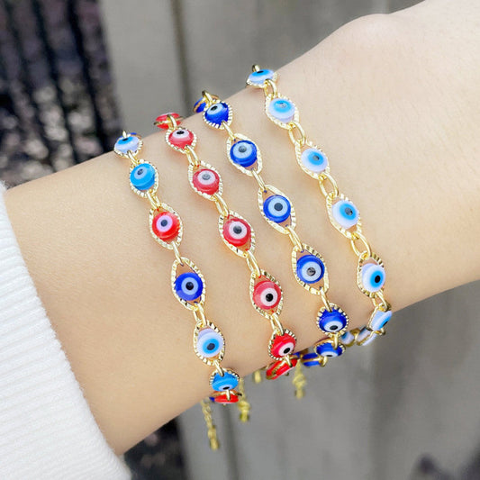 Pulsera creativa de ojo de diablo para mujer