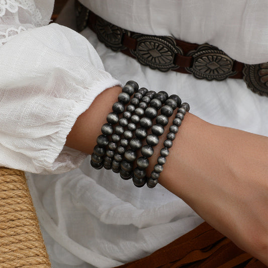 Conjunto de 6 pulseras de cuentas vintage bohemias