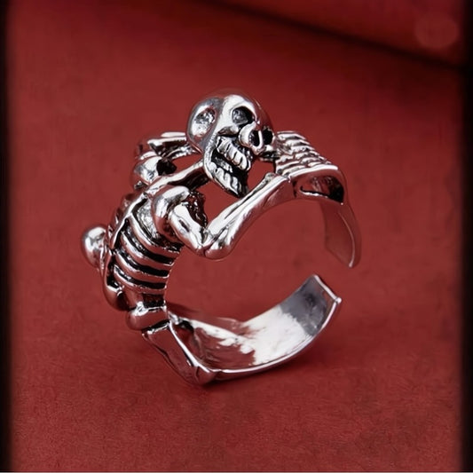 Fashion Halloween Women Retro Rock Skull Ring