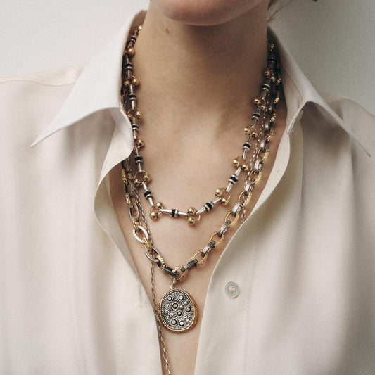 Women Fashion Creative Unique Alloy Animal Horn Pendant Necklace Set
