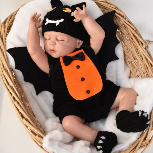 Kids Baby Girls Boys Halloween Colorblock Bat Wings Romper