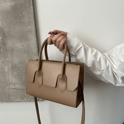 Sac à main carré décontracté de couleur unie pour femme, petit format