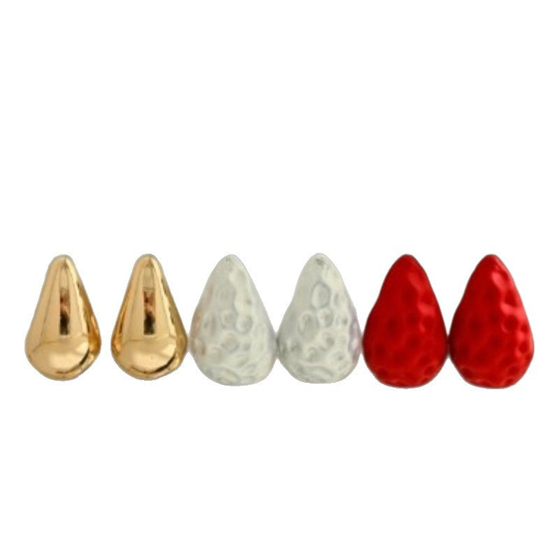Women Fashion Solid Color Exaggerated Gold Drop Earrings