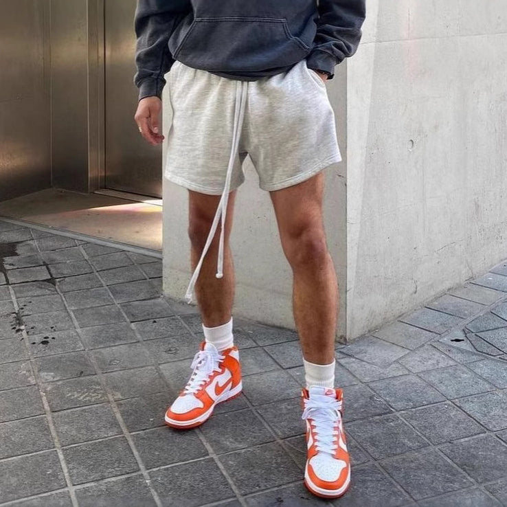 Men's Summer Solid Color Cotton Sports Shorts - Loose Fit, Comfortable & Stylish