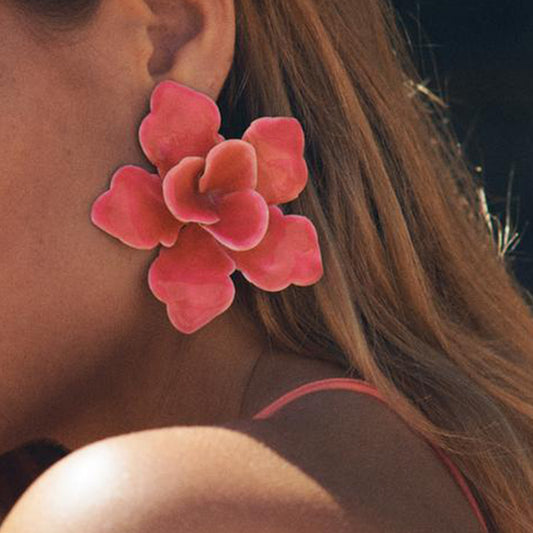Temperament Vintage Enamel Floral Earrings