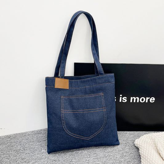 Fashionable Casual Large Capacity Denim Tote Bag