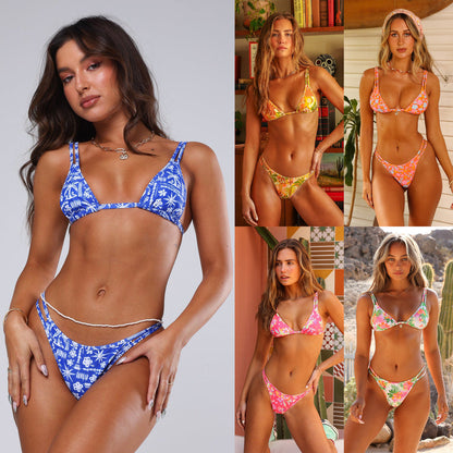 Bikini sexy à imprimé floral pour femme