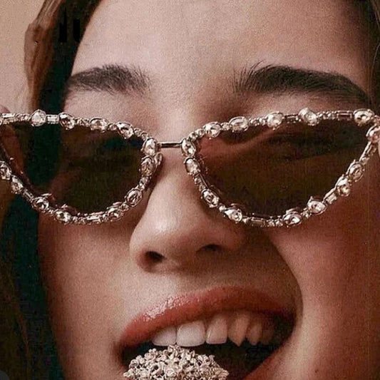 Fashion Personalized Rhinestone Triangle Sunglasses