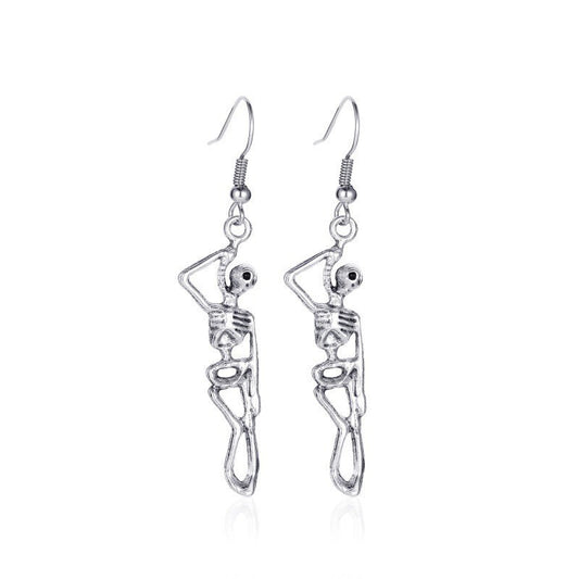 Halloween Women's Retro Punk Skull Earrings