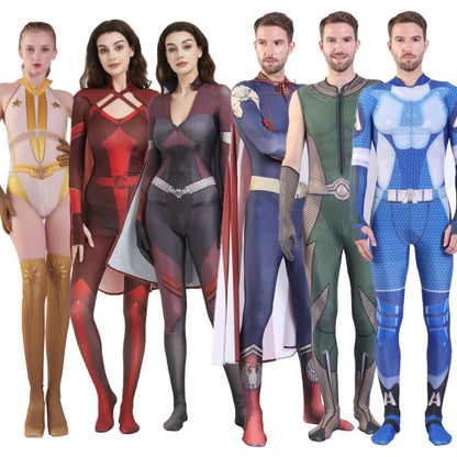 Traje de cosplay de fiesta navideña de moda de dibujos animados túnica negra