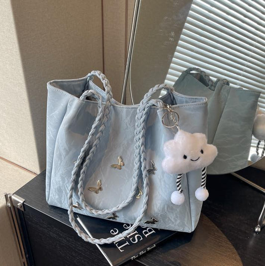 Sac fourre-tout papillon couleur unie tendance pour femme