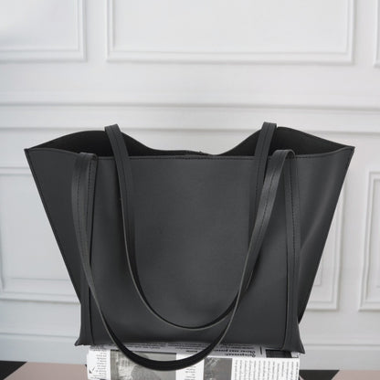 Vintage Black Large Capacity Tote Bag