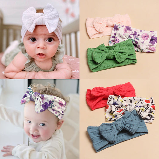 3pcs Baby Headscarf Hair Bow Accessories Set