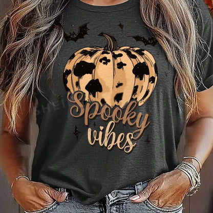 Women Fashion Casual Western Printed T-Shirt