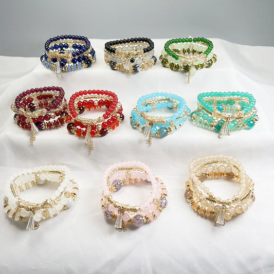 Boho Women Fashion Creative Crystal Beaded Bracelet