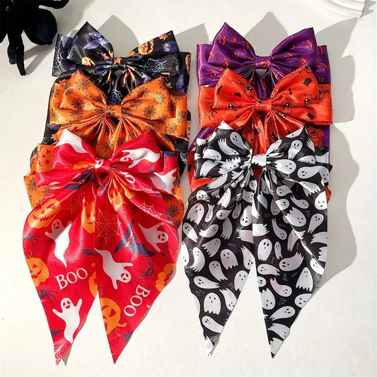 Halloween Ghost Spider Strap Spring Hairpin
