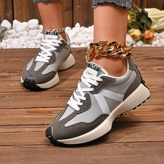 Women Fashion Casual Contrast Color Thick Sole Sneaker
