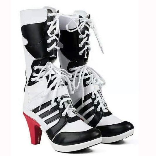 Fashion Contrast Lace-Up Boots