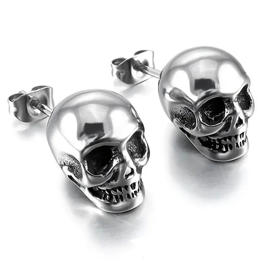 Boucles d'oreilles vintage personnalisées en forme de crâne d'Halloween