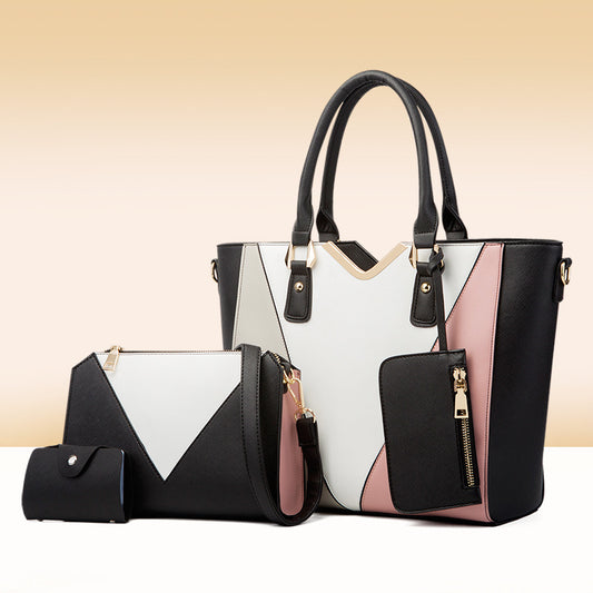 Ensemble de quatre sacs à main tendance en PU de grande capacité
