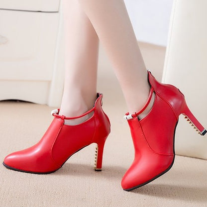 Chaussures à talons hauts à bout pointu et couleur unie pour femmes