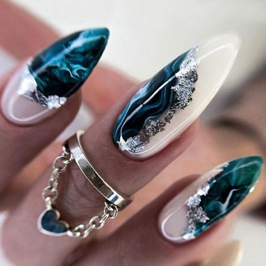 Fashion Blue Glitter Powder Nail Art
